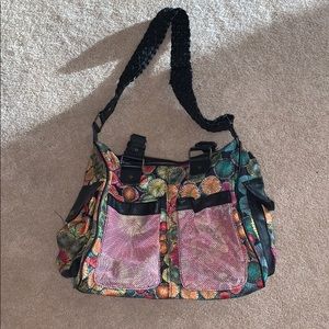 Shoulder bag flower printed